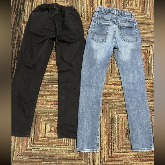 Set Of 2 Children’s place / Cat&Jack  boys Sz 12 Pants/ Jeans Blue/ Black - Picture 6 of 6